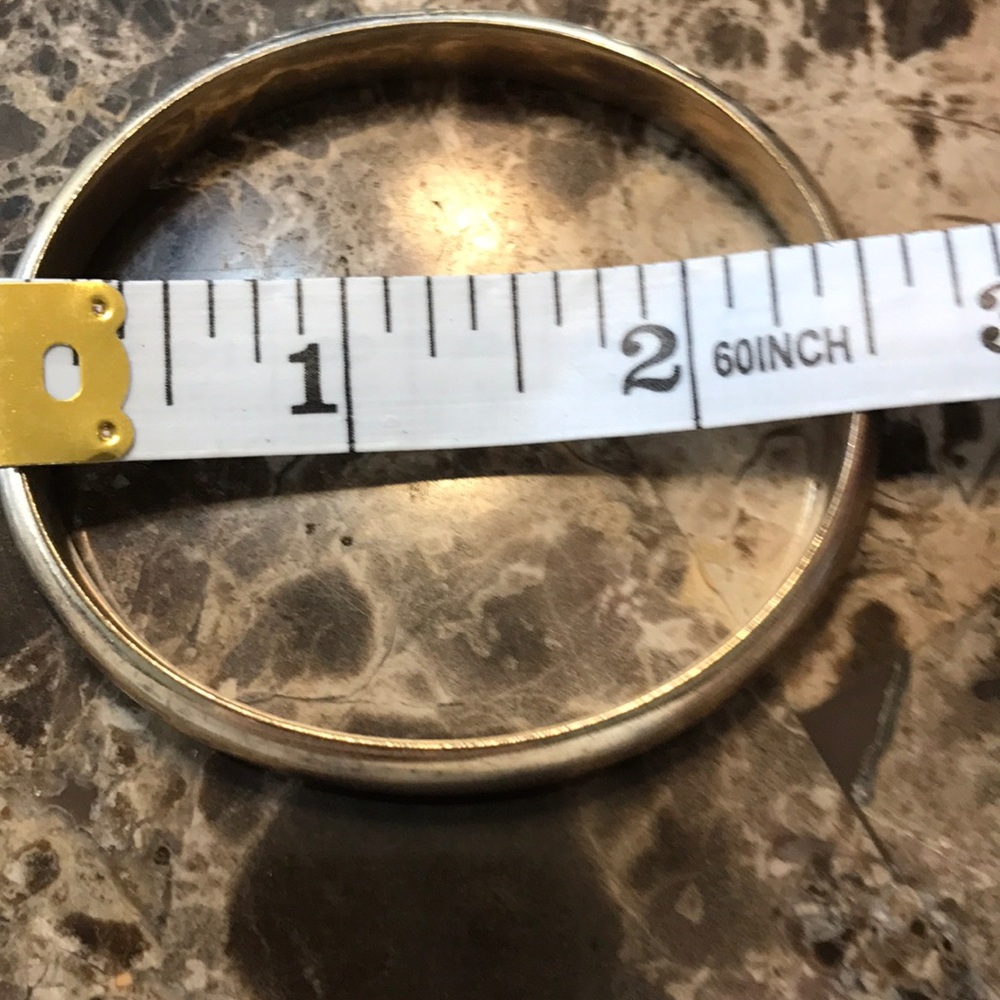 Antique gold plated bangle bracelet - Picture 6 of 8